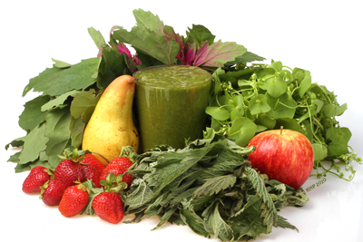 Wild Green Smoothie with Local Fruit
