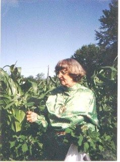 Dr Ann in her garden